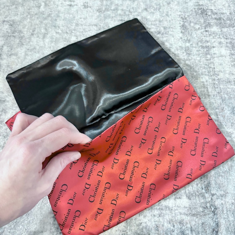 Vintage Satin Red/black Christian Dior sunglass pouch - TWO AVAILABLE
